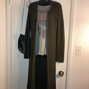 LONG GREEN CARDIGAN